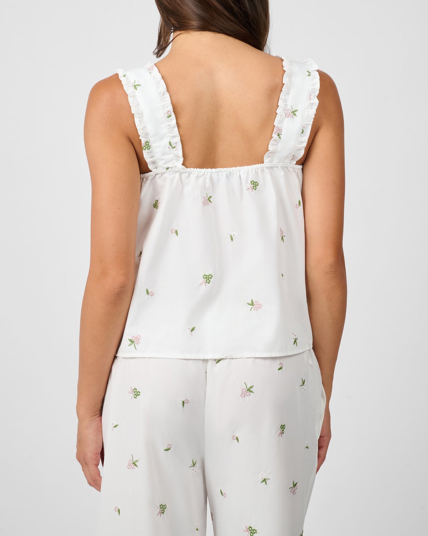 Ruffle Button Front Tank Top