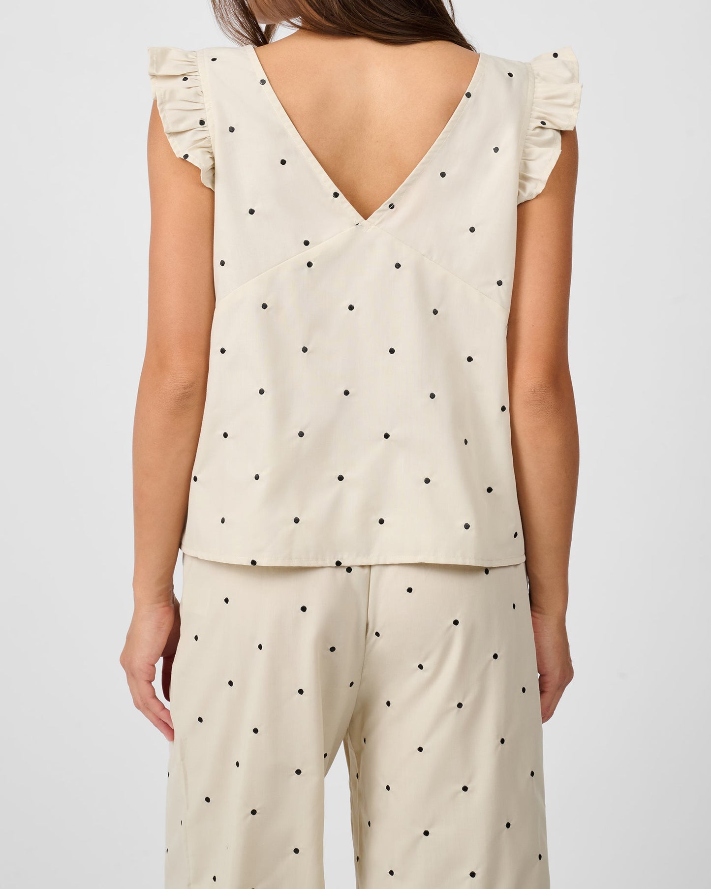 Ruffle Sleeve Boxy Top