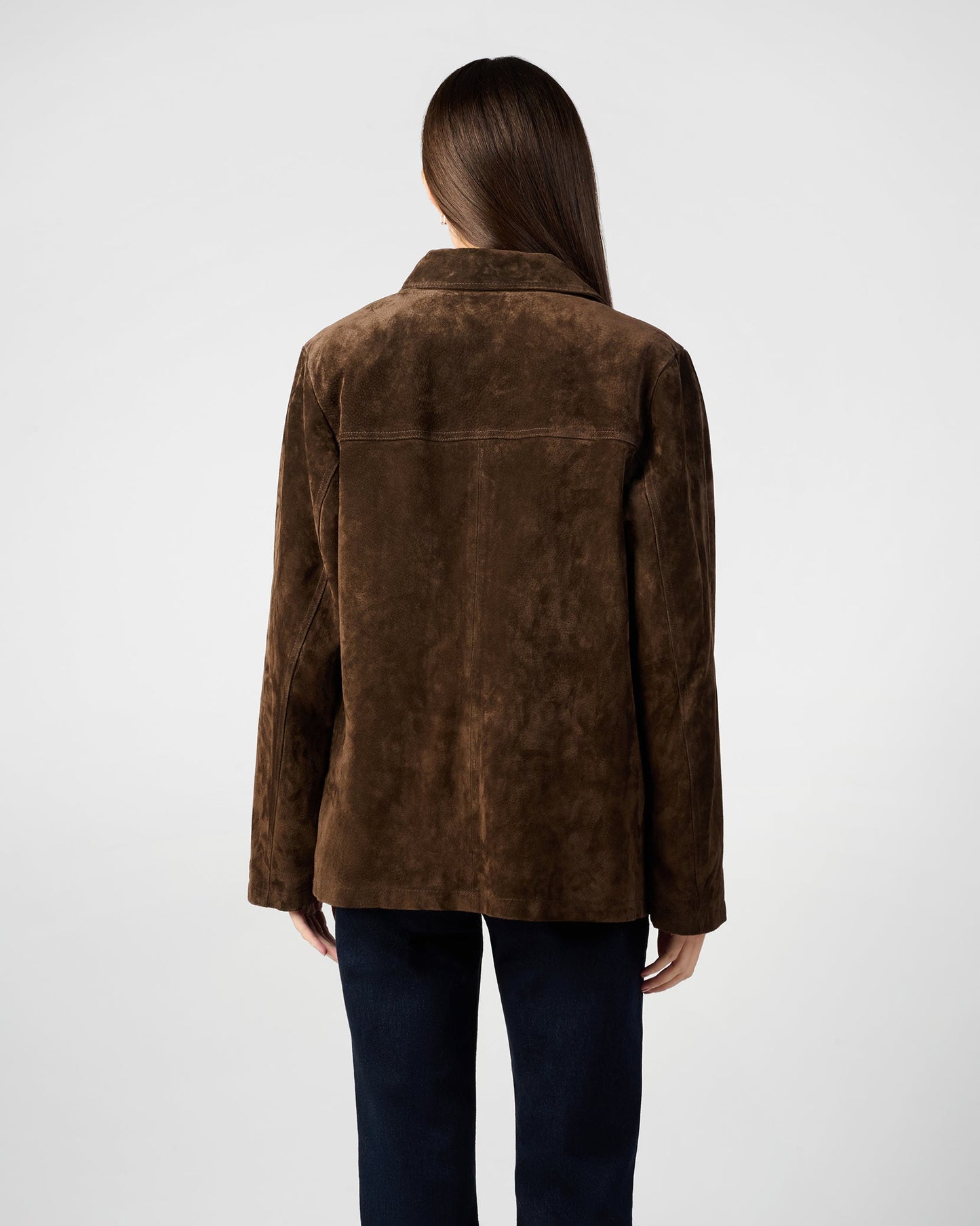 Premium Suede Button Front Jacket