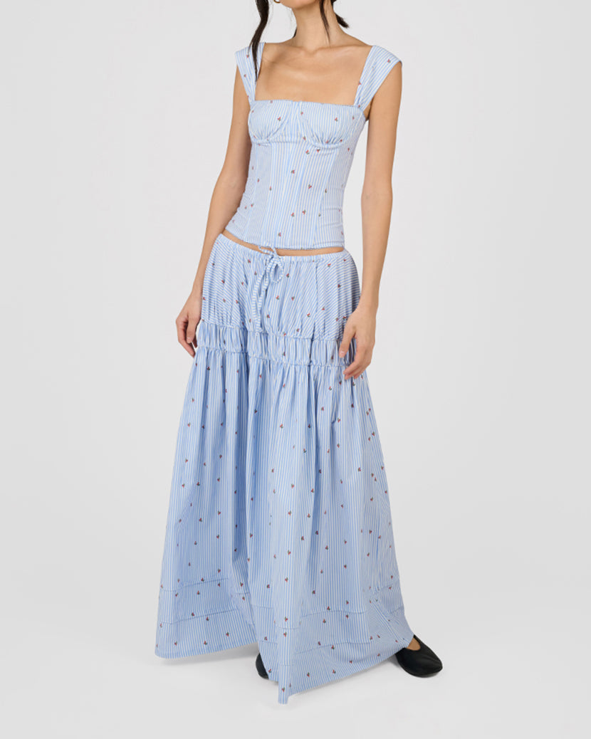 Tiered Midi Skirt