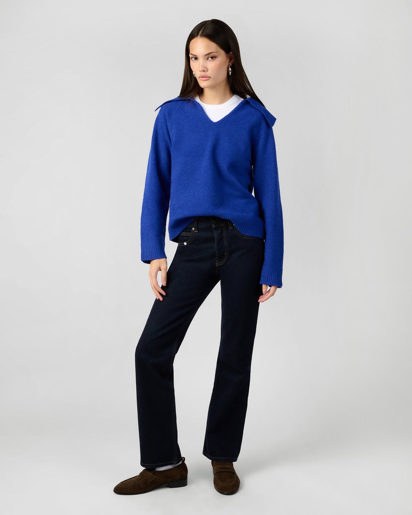 Collar V Neck Sweater
