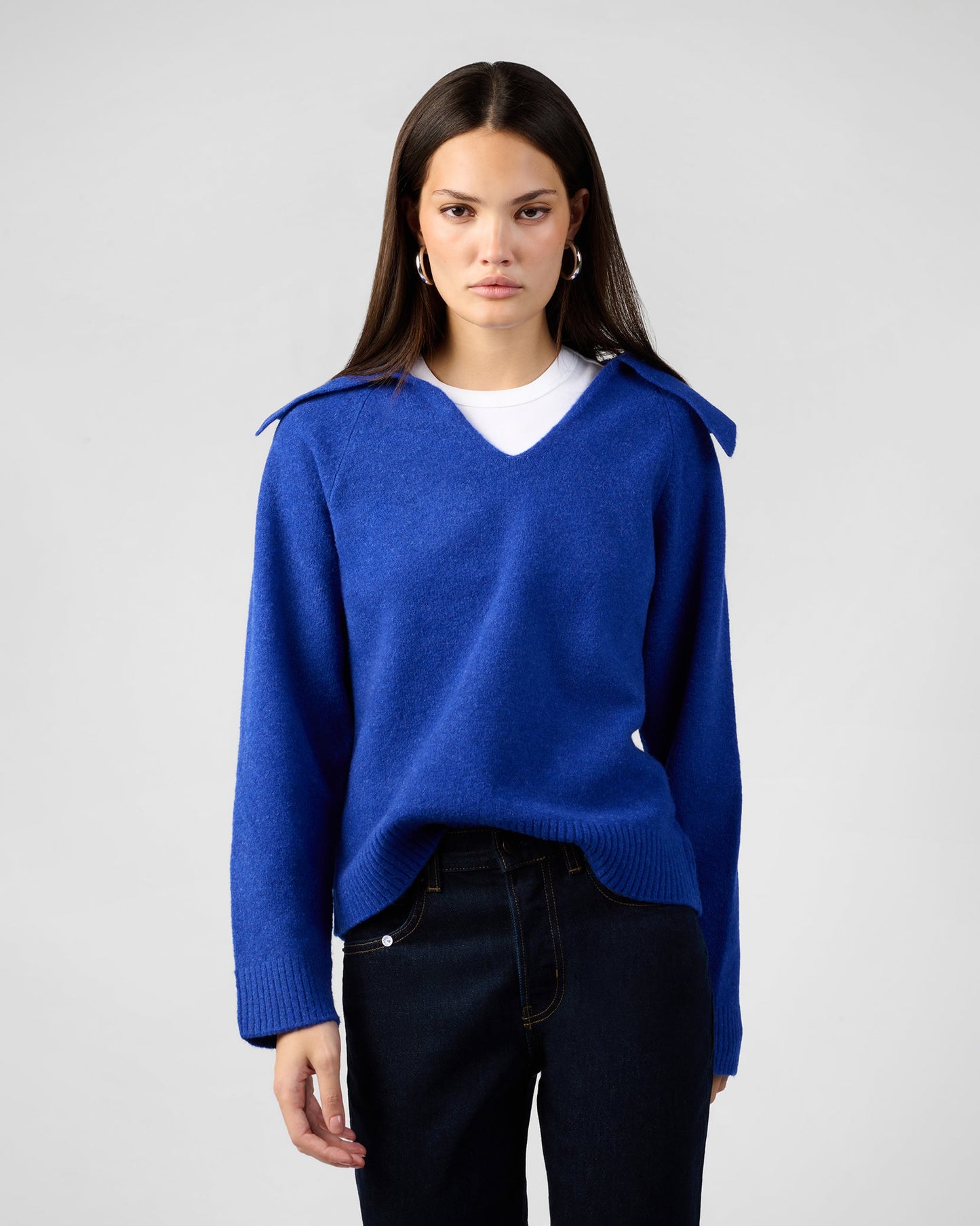 Collar V Neck Sweater