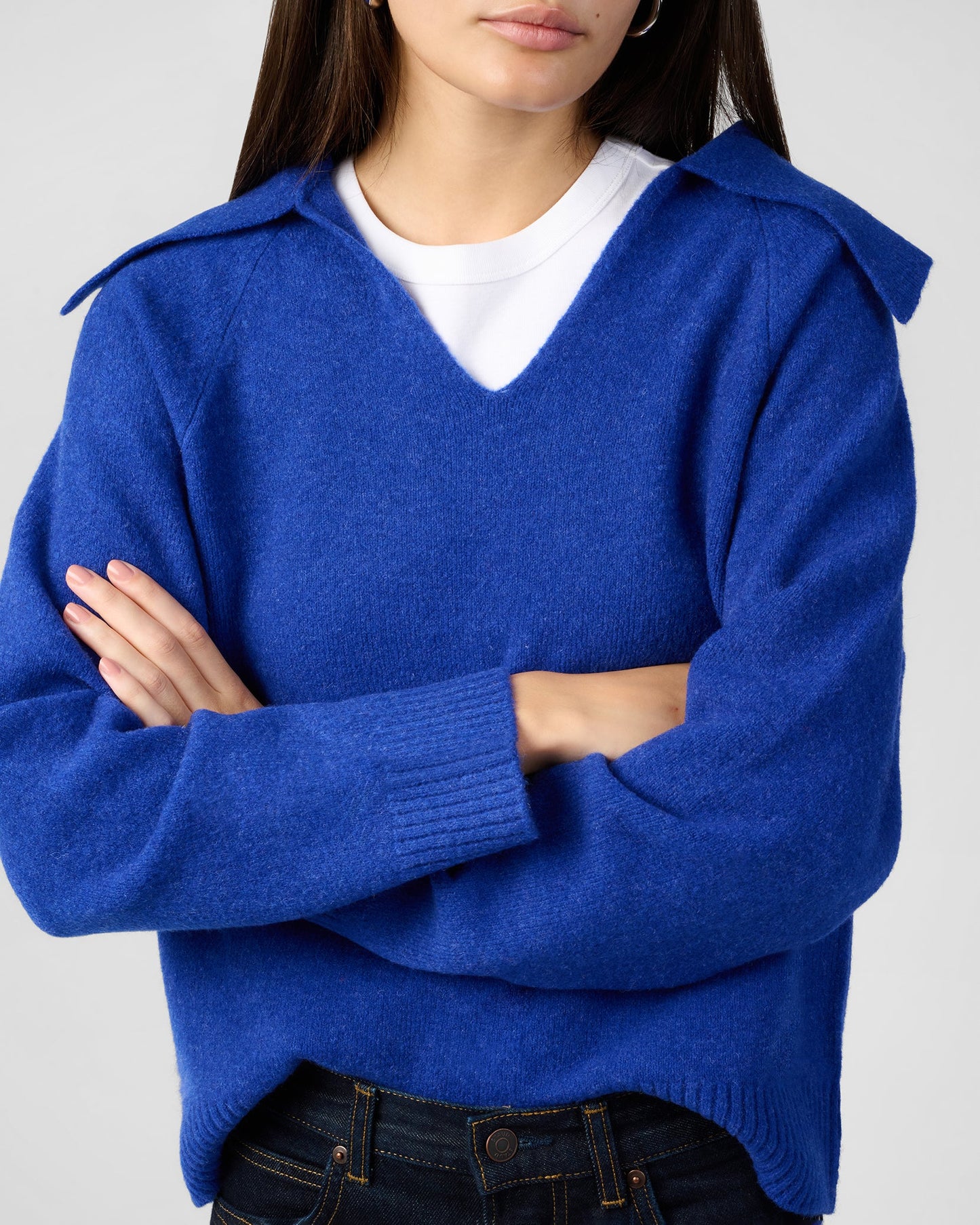 Collar V Neck Sweater