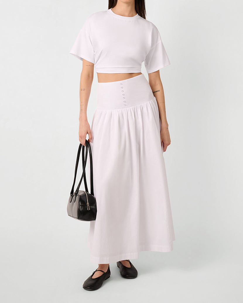 Drop Waist Maxi Skirt