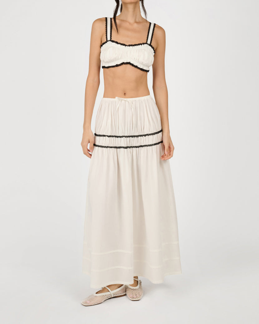 Tiered Midi Skirt