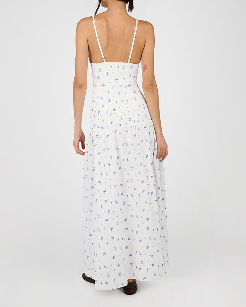 Ruched Waist Midi Skirt