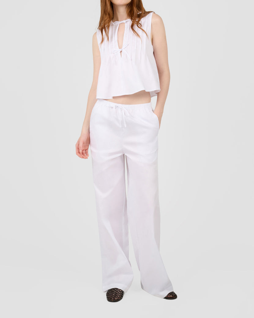 Tie Front Flare Top