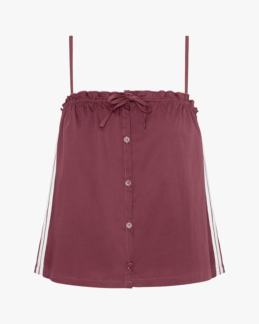 Button Up Boxy Tank Top