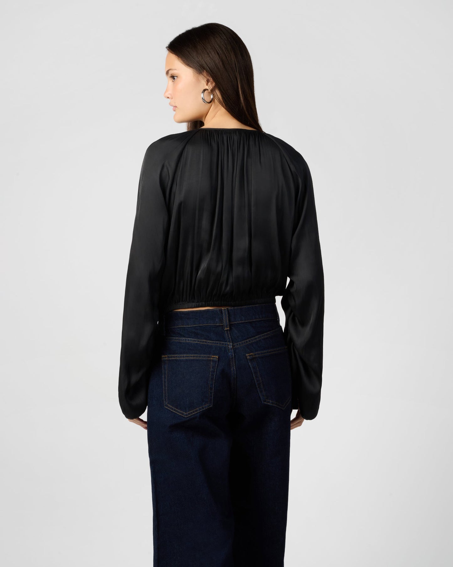 Cocoon Sleeve Front Tie Top
