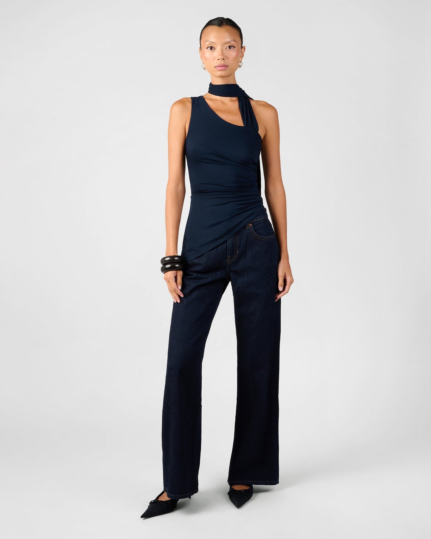 One Shoulder Draped Top