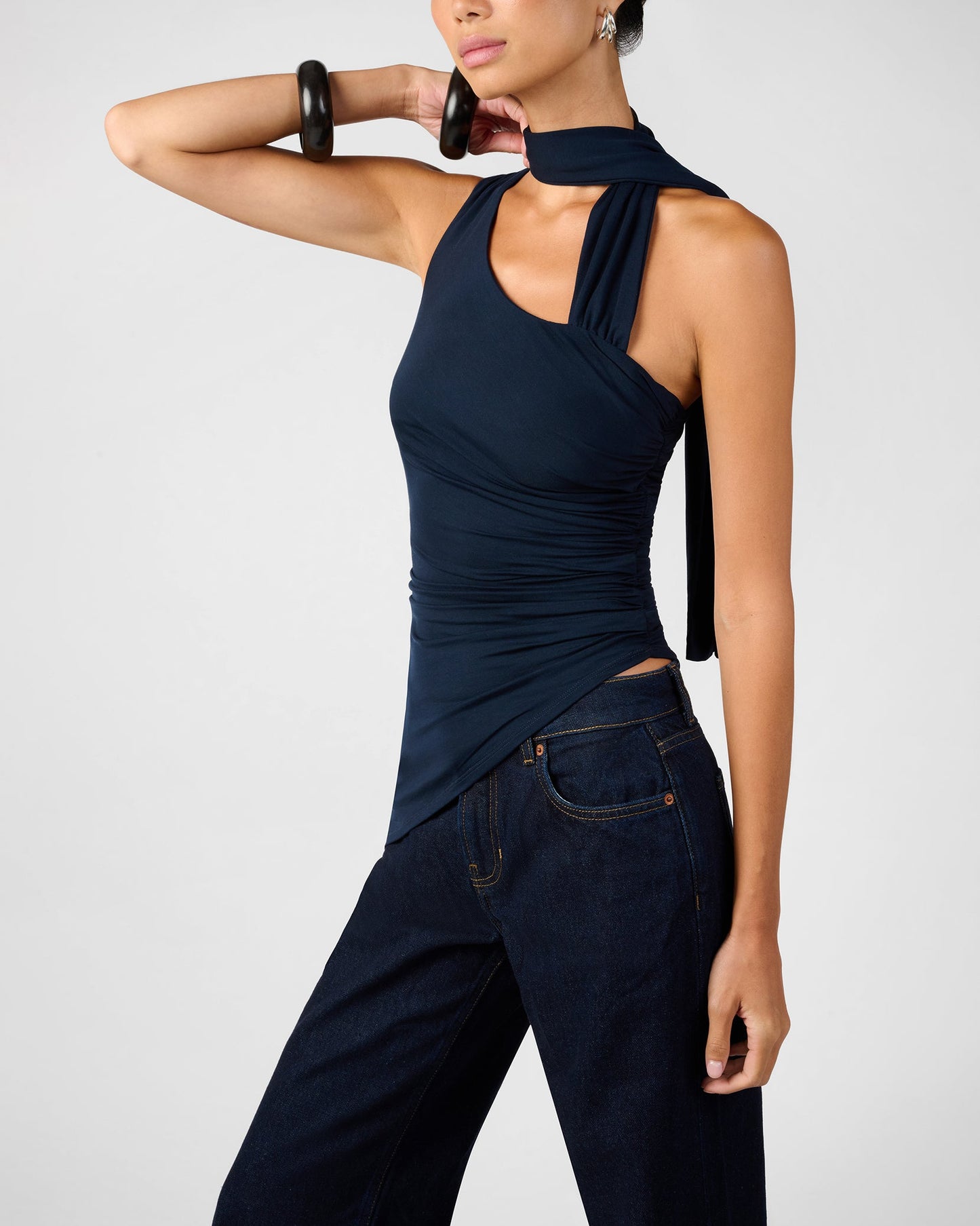 One Shoulder Draped Top