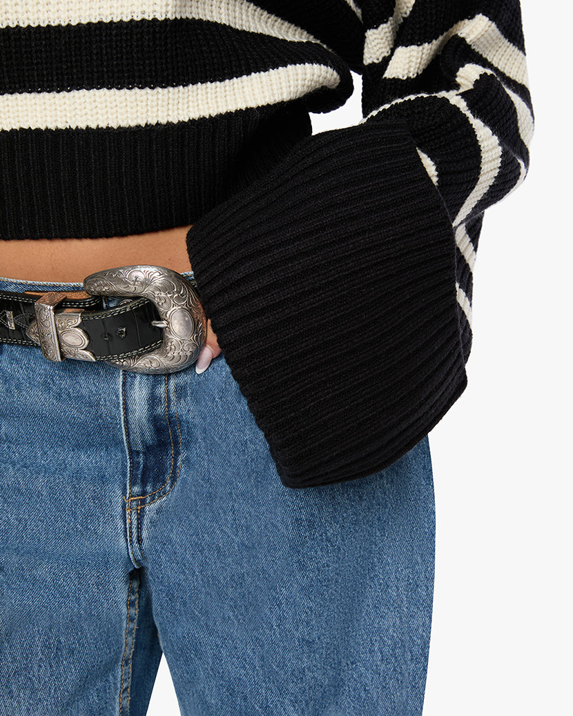Cropped Turtle Neck Sweater