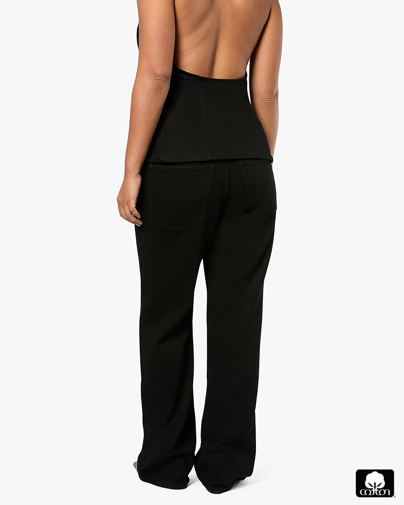 Mid Rise Slim Straight Pant
