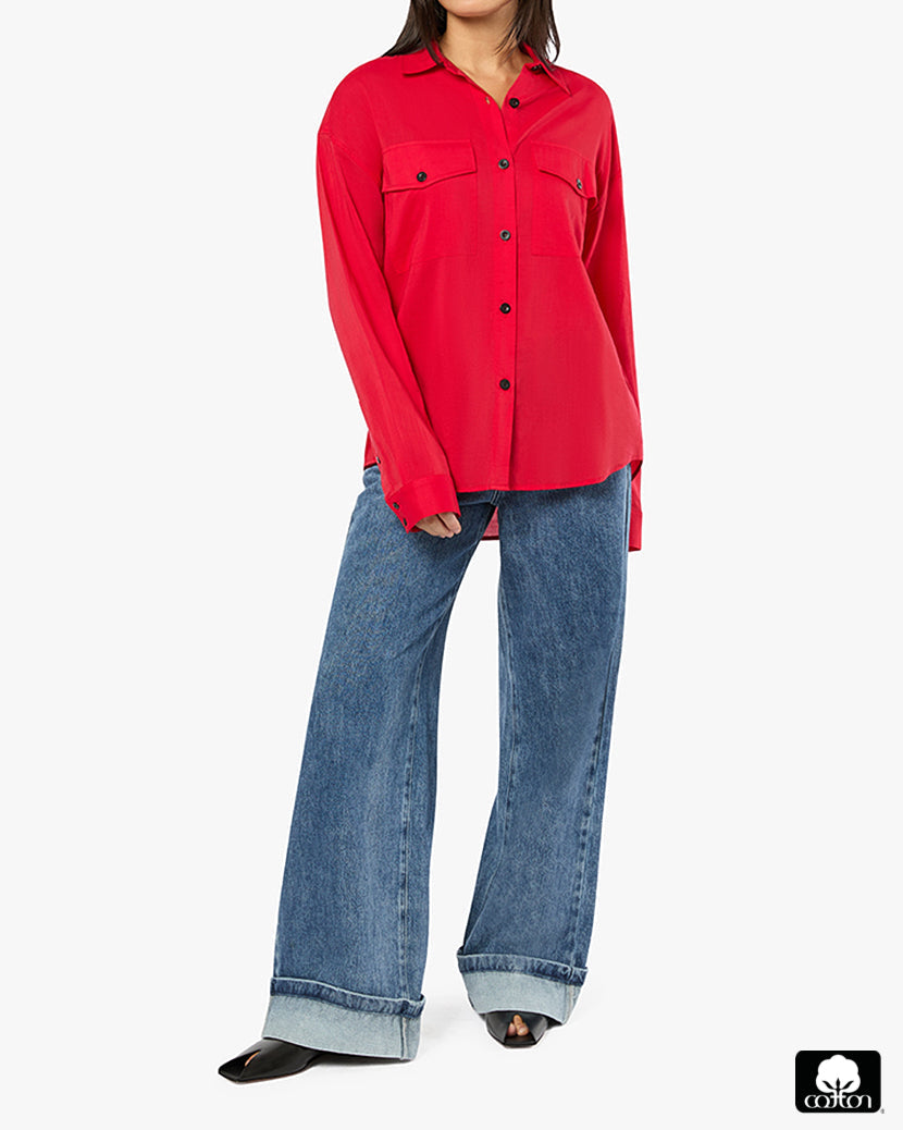 Boxy Button Down Shirt
