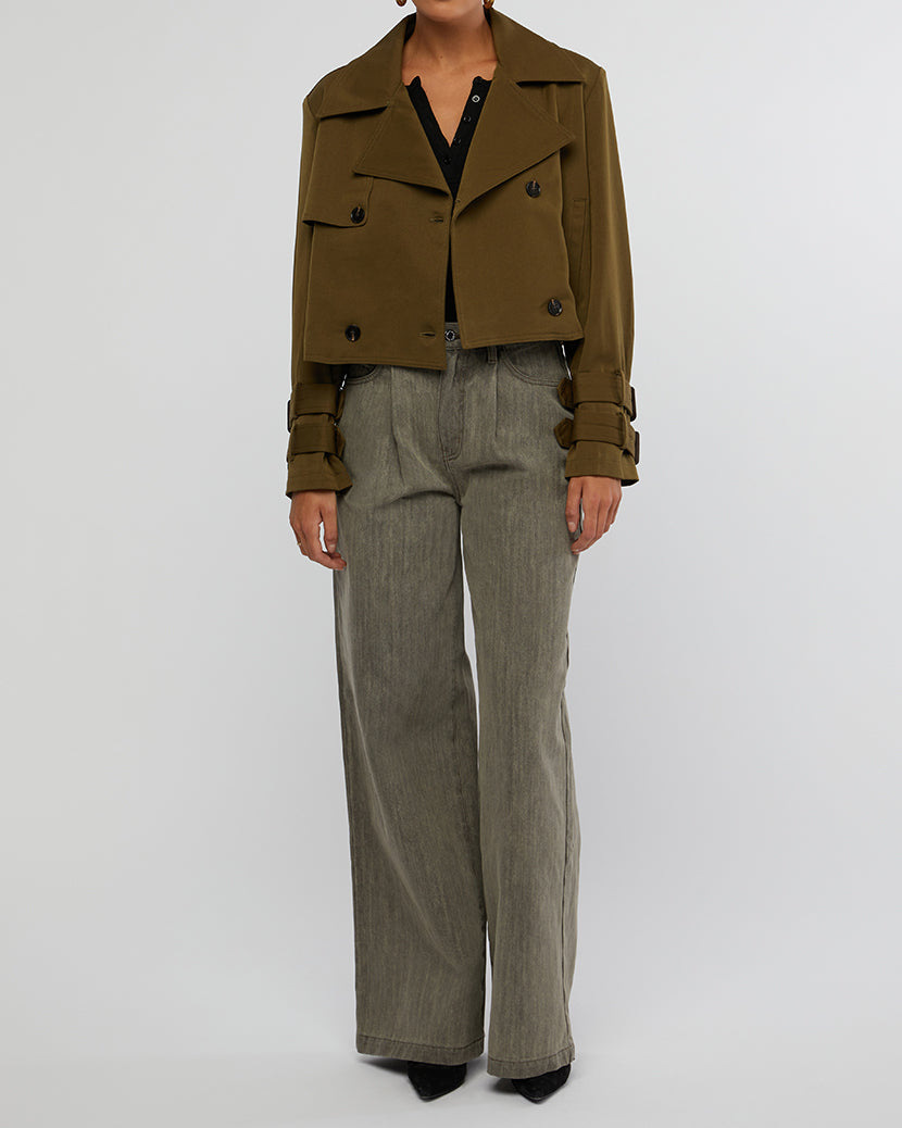 Cropped Trench Coat