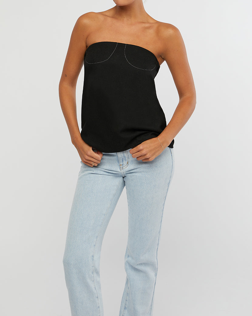 Strapless A-line Top