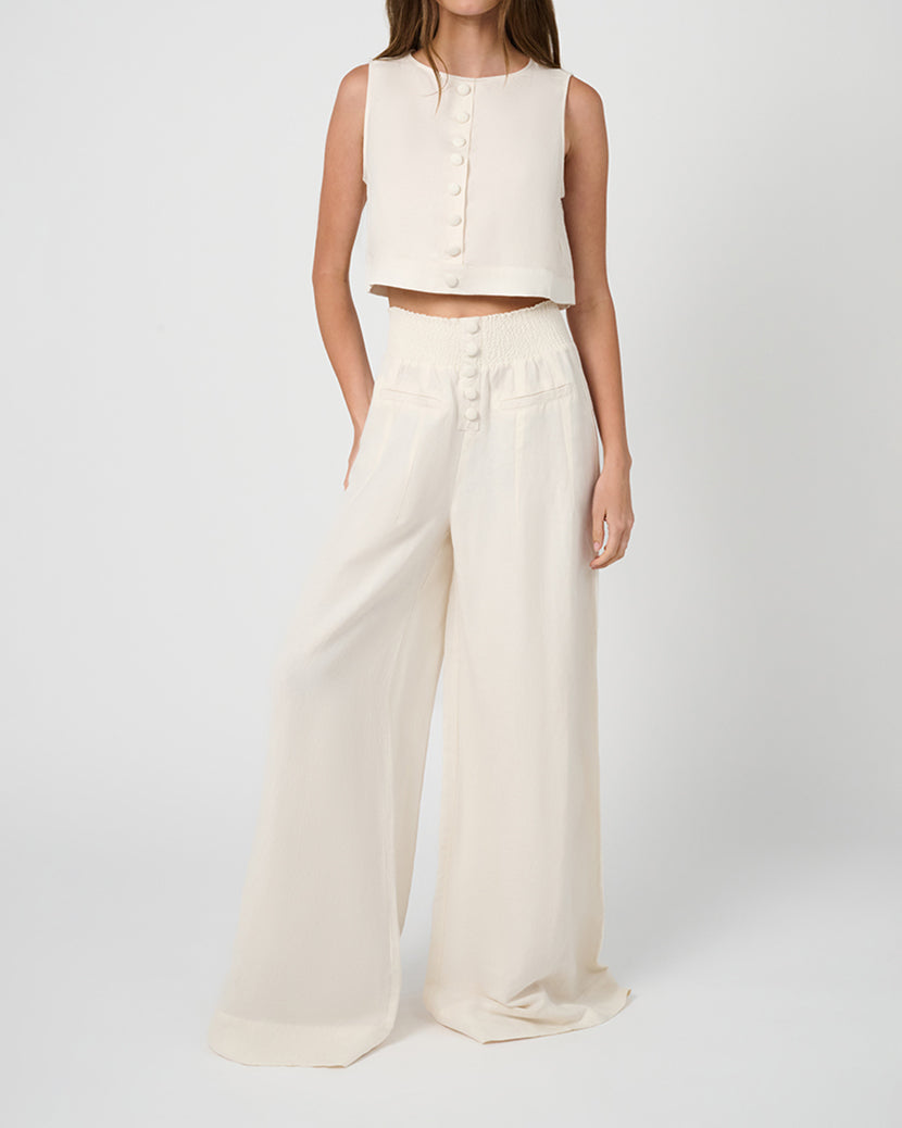 Boxy Linen Boatneck Top