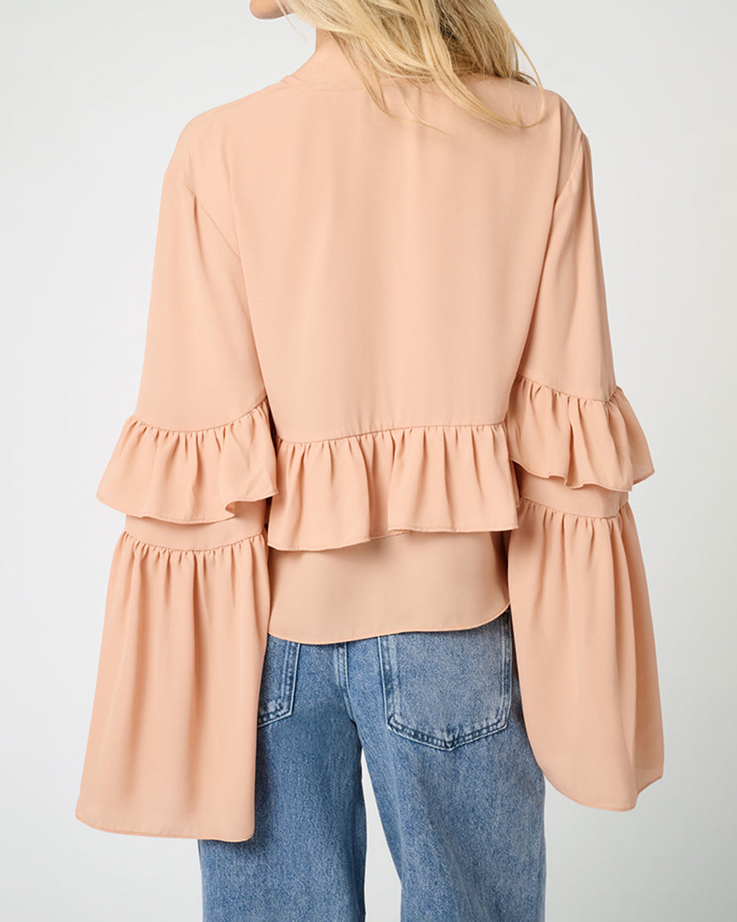 Ruffle Tie Front Top