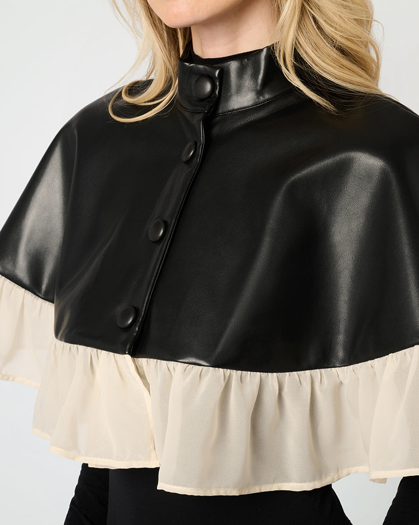 Ruffle Cropped Cape
