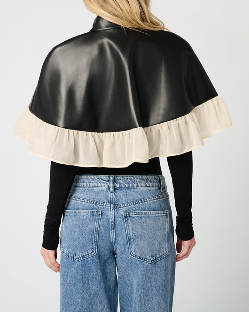 Ruffle Cropped Cape