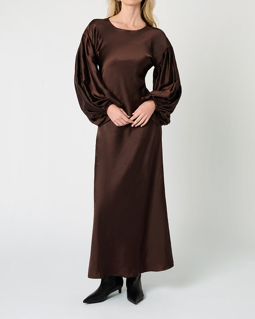 Balloon Sleeve Maxi Dress