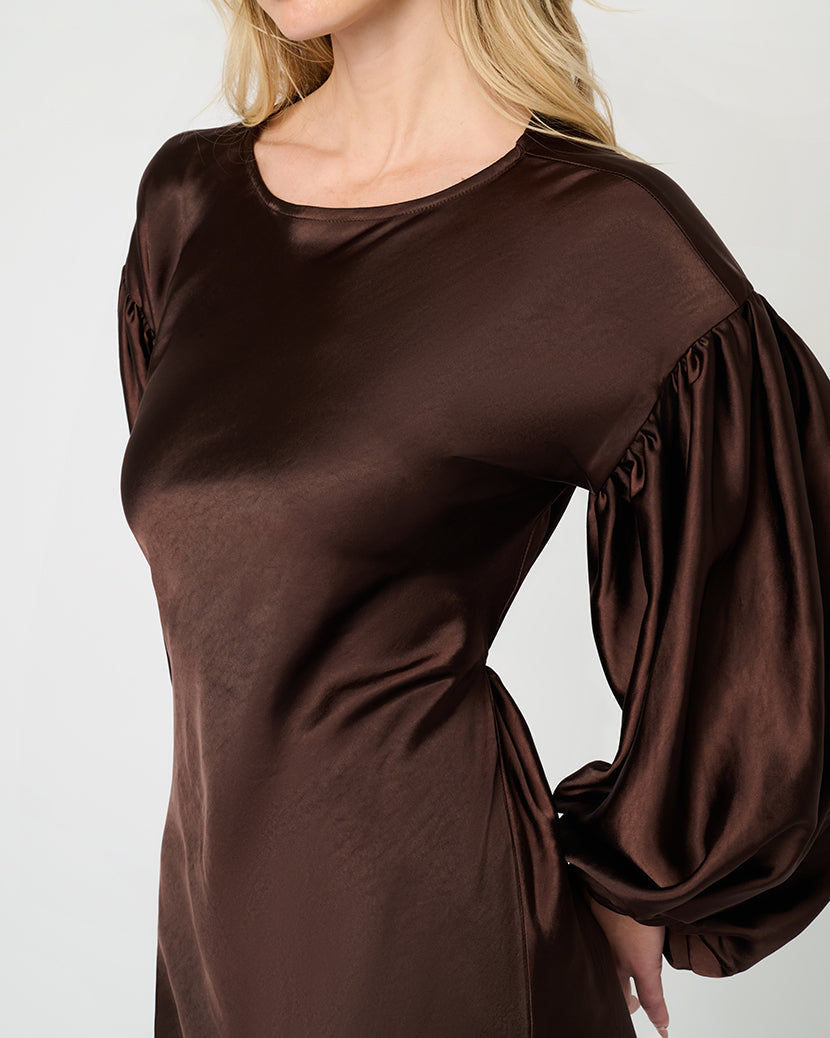 Balloon Sleeve Maxi Dress