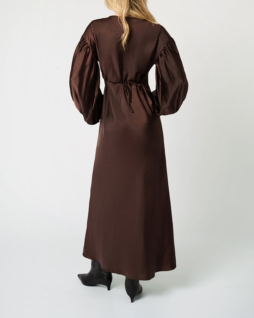 Balloon Sleeve Maxi Dress