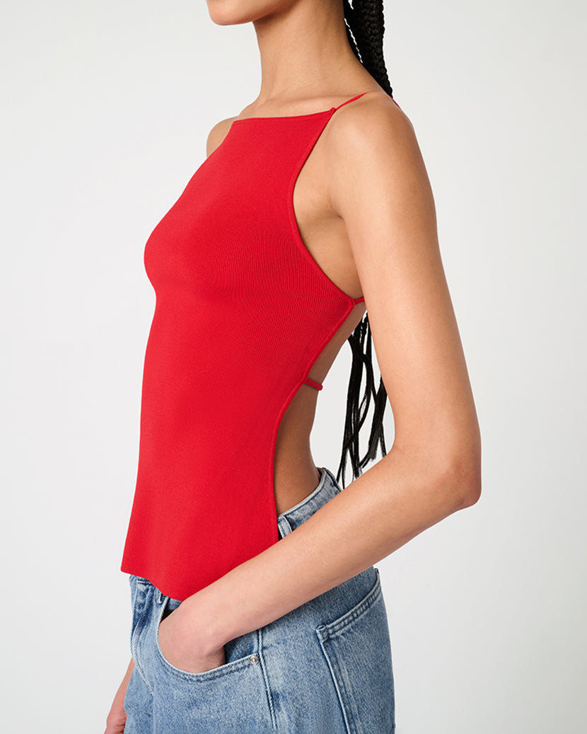 High Straight Neck Top
