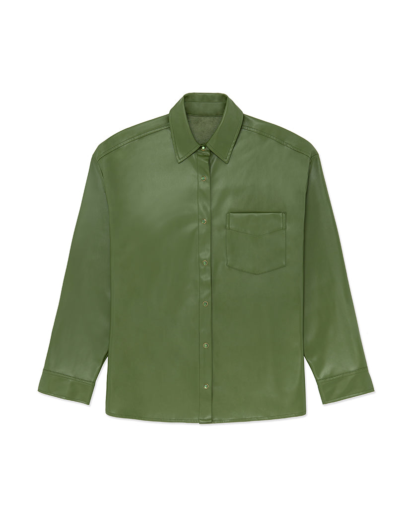 Vegan Leather Overshirt