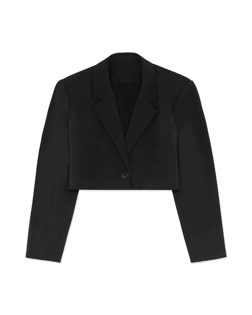 Boxy Cropped Suiting Blazer
