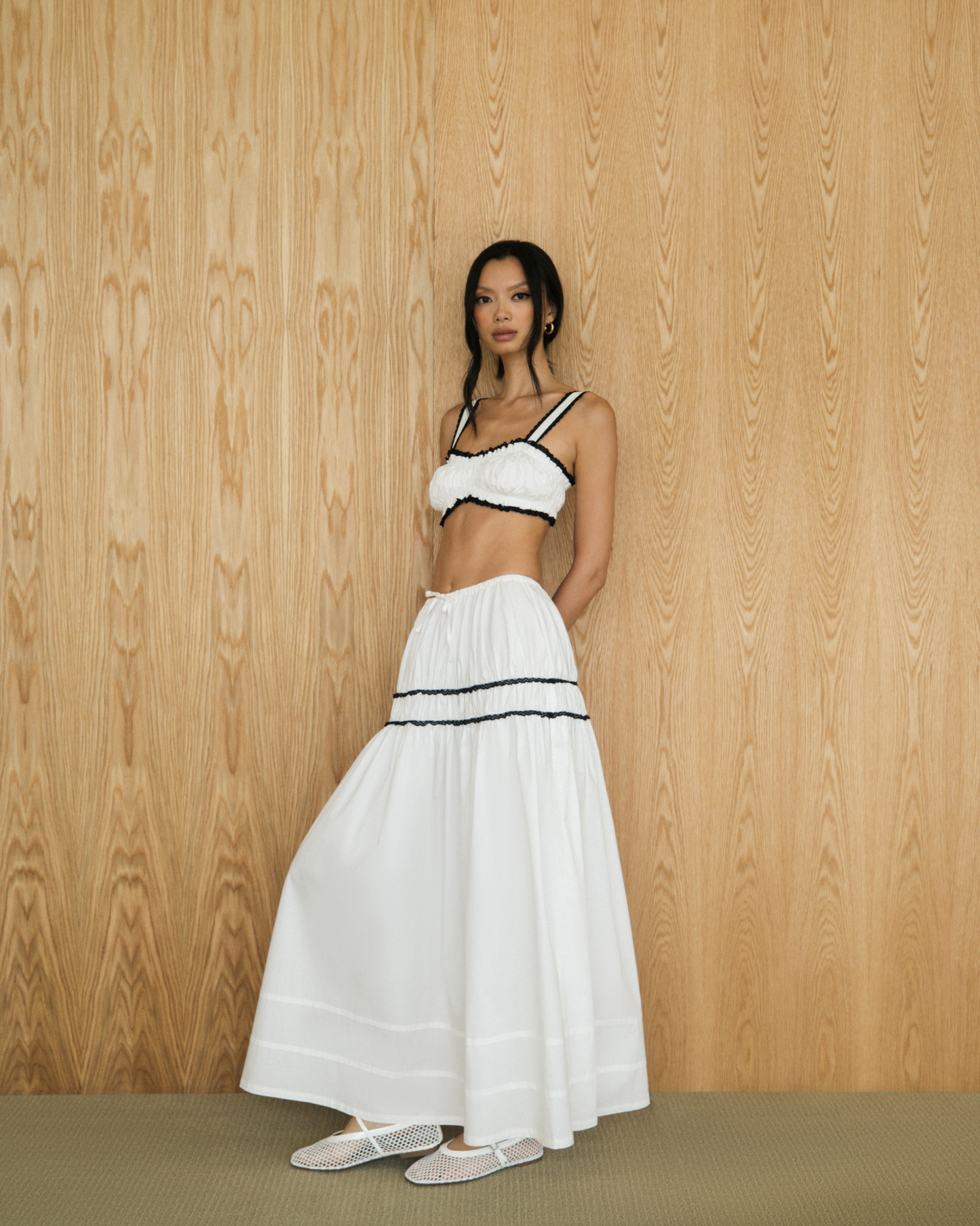 Tiered Midi Skirt