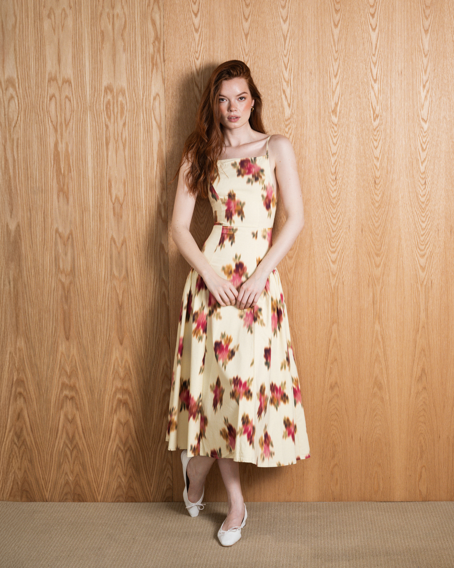 Flare Panel Midi Dress