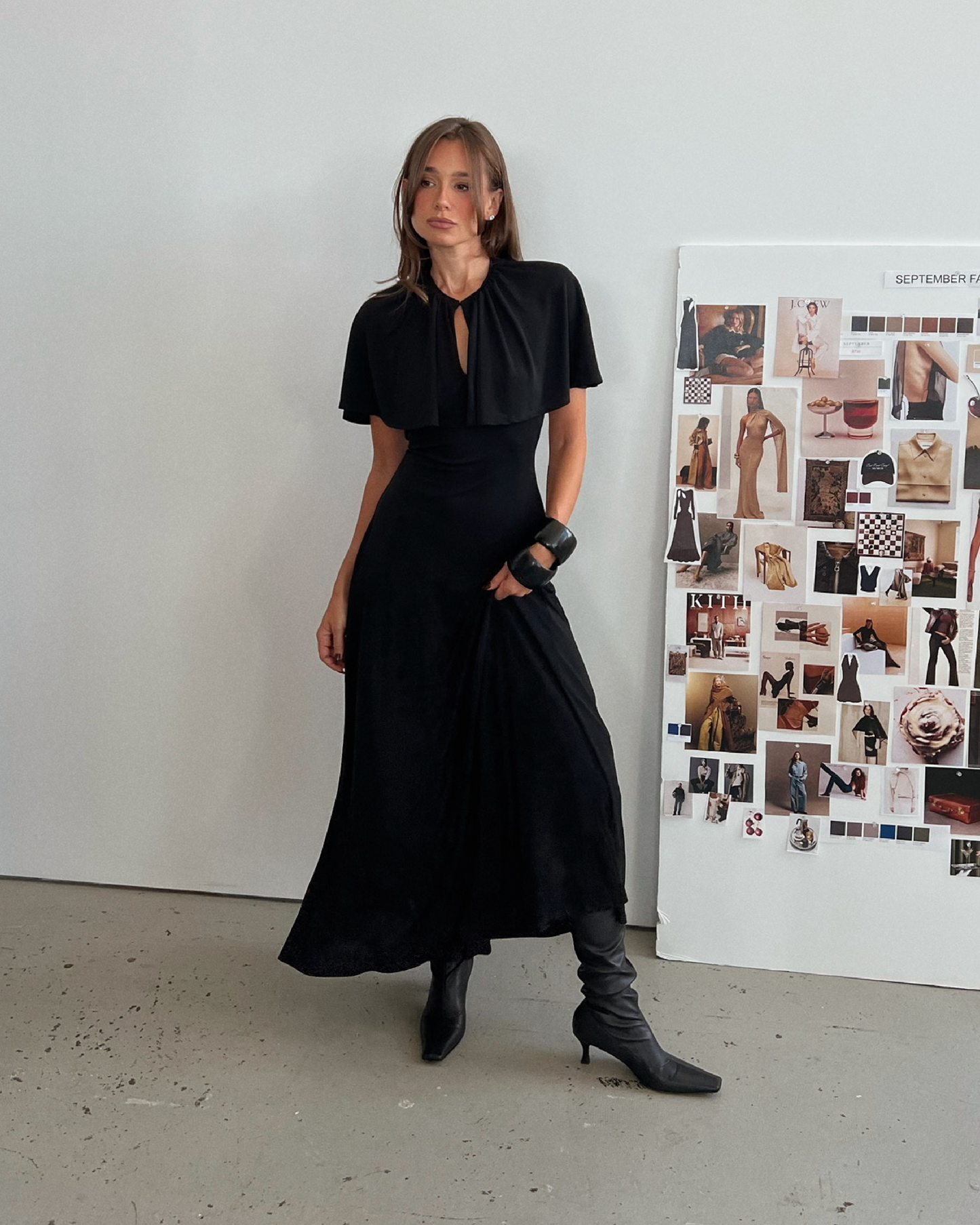 Cape Midi Dress