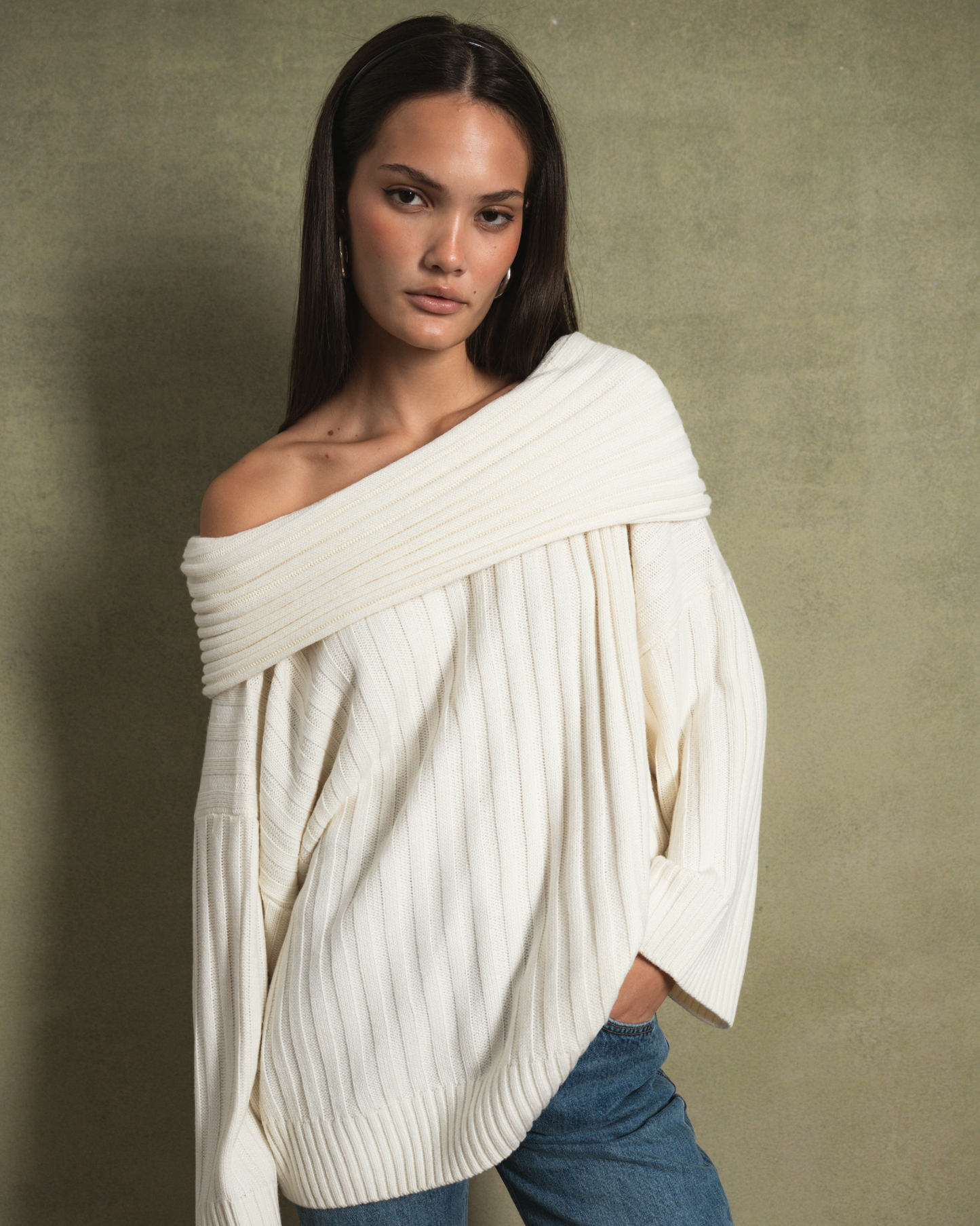 Oversized Off Shoulder Sweater