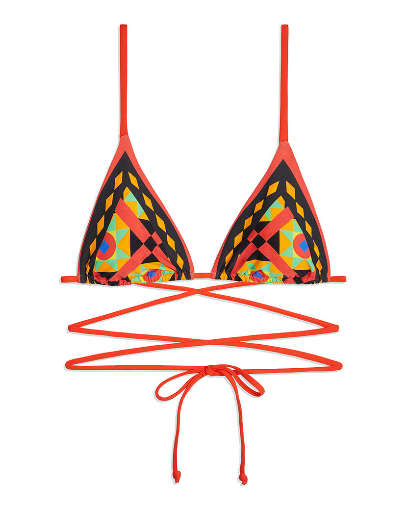 Cooper Wrap Mosaic Bikini Top