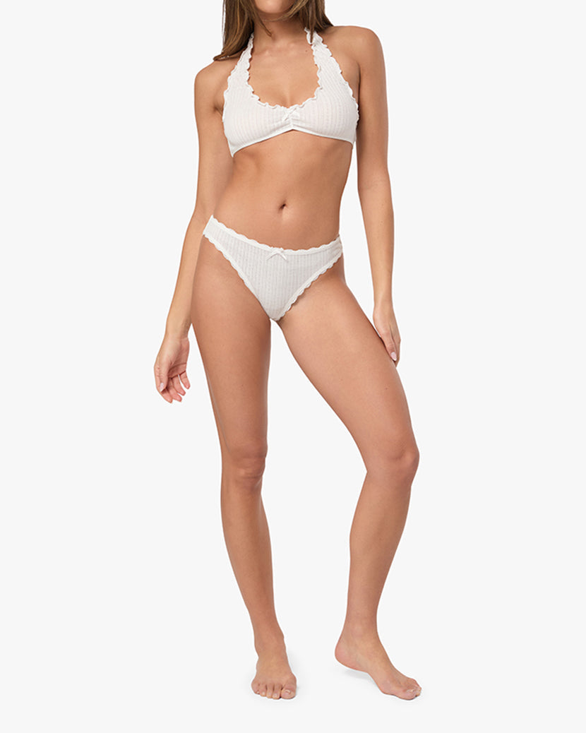 Ruffle Halter Bra