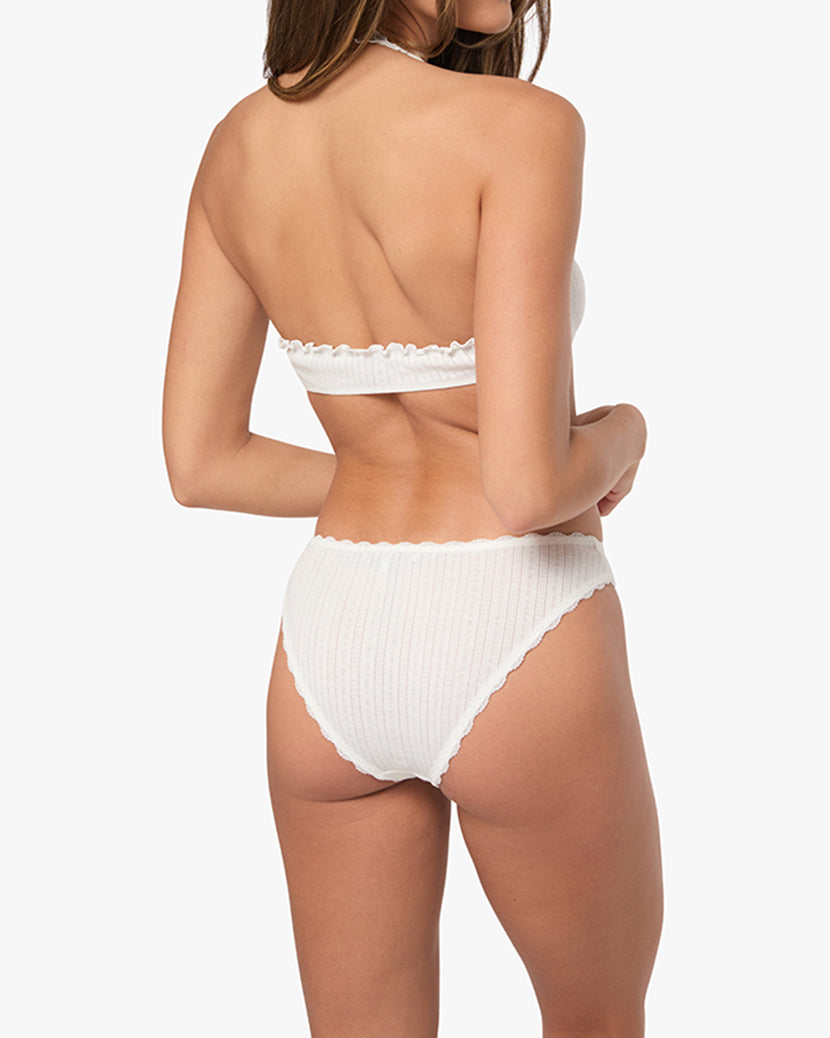 Ruffle Halter Bra