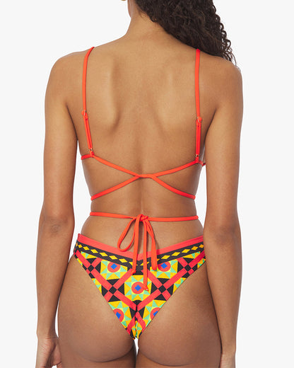 Cooper Wrap Mosaic Bikini Top