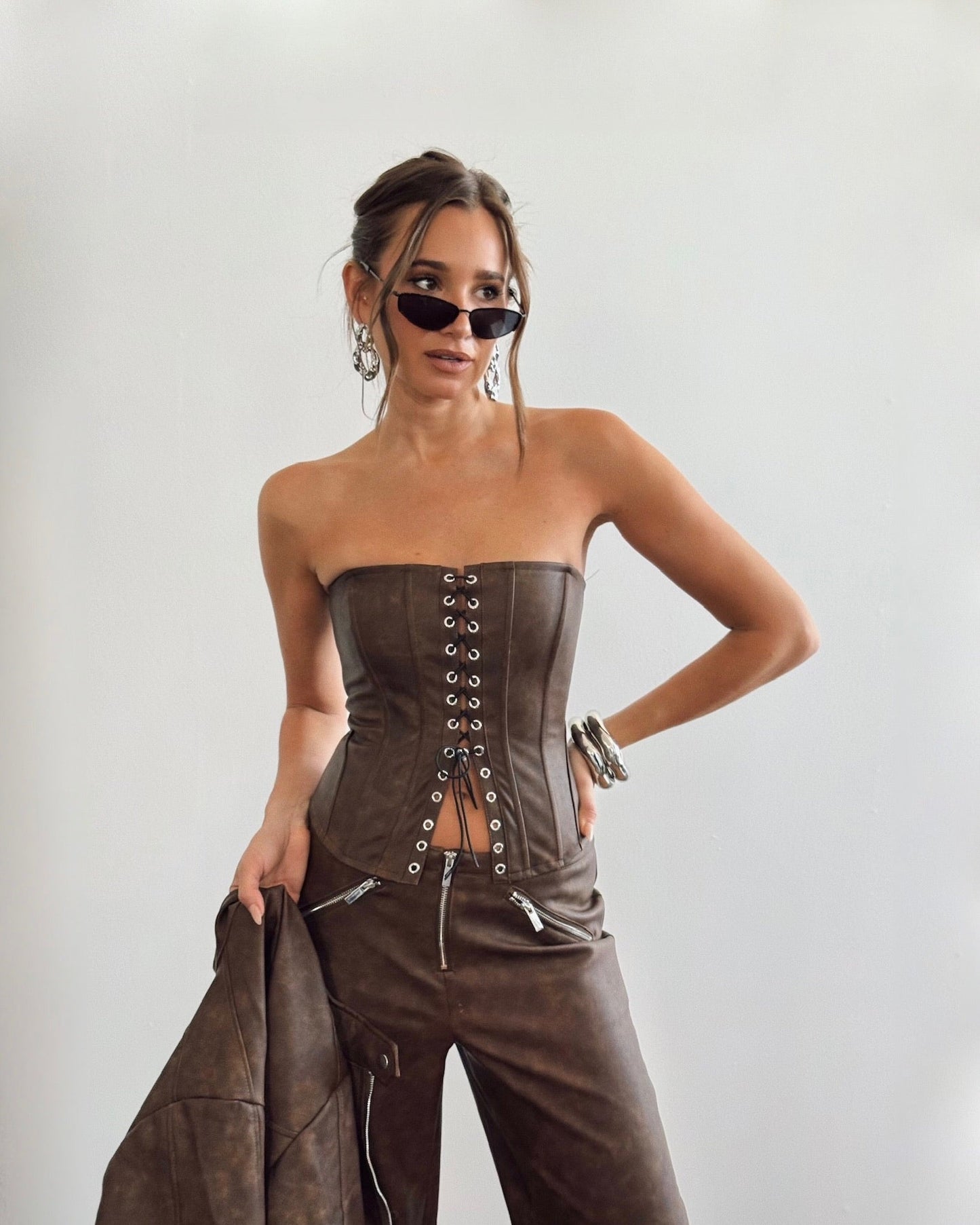 Lace Front Corset Top