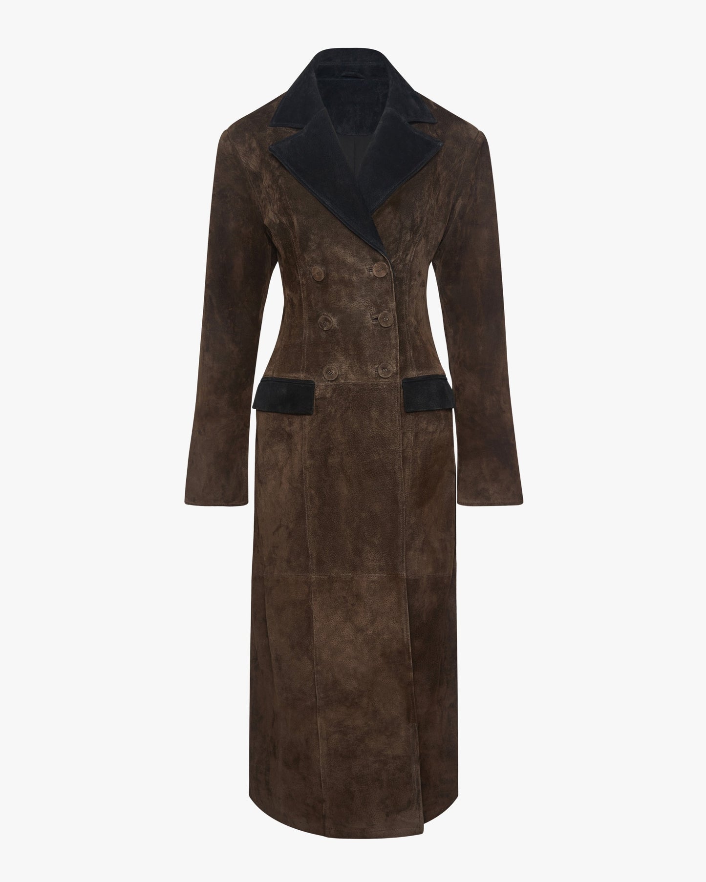 Premium Double Breasted Suede Coat