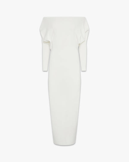 Off Shoulder Sweater Midi Dress
