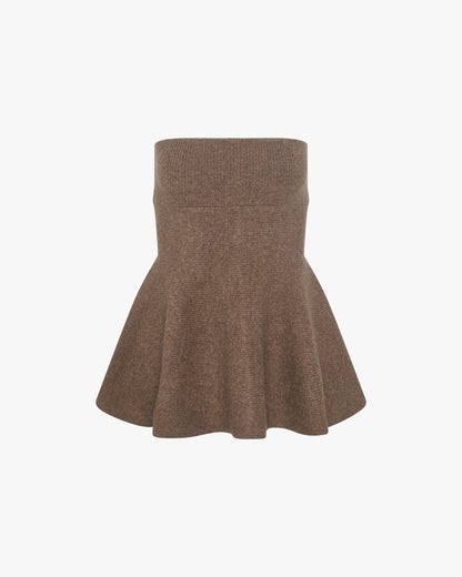 Strapless Peplum Top