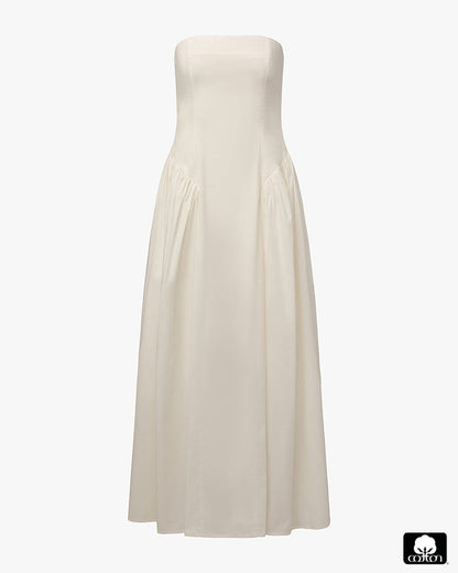Strapless Corset Ruched Dress