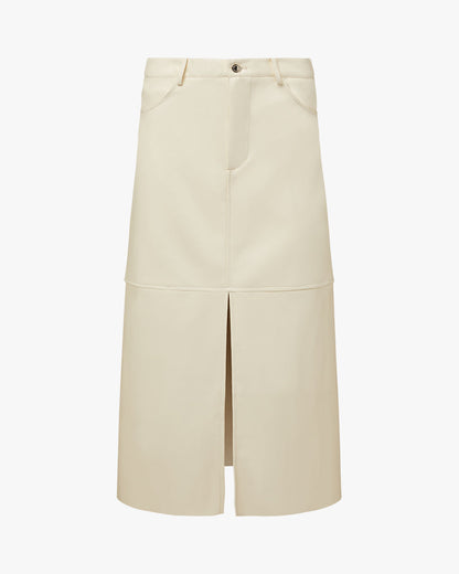 Vegan Leather Midi Skirt