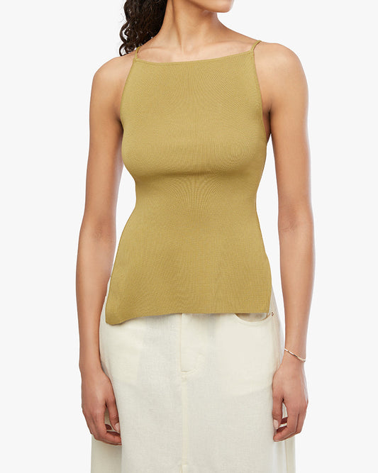 High Straight Neck Top