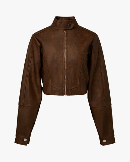 Cropped Moto Jacket