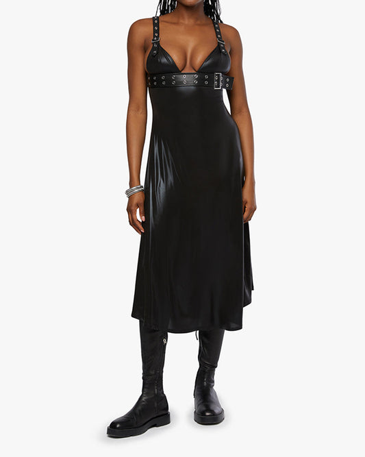 Belt Bodice Midi Dress