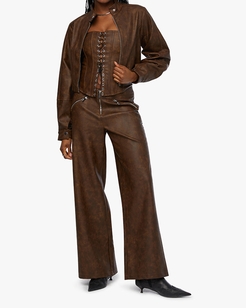 Cropped Moto Jacket