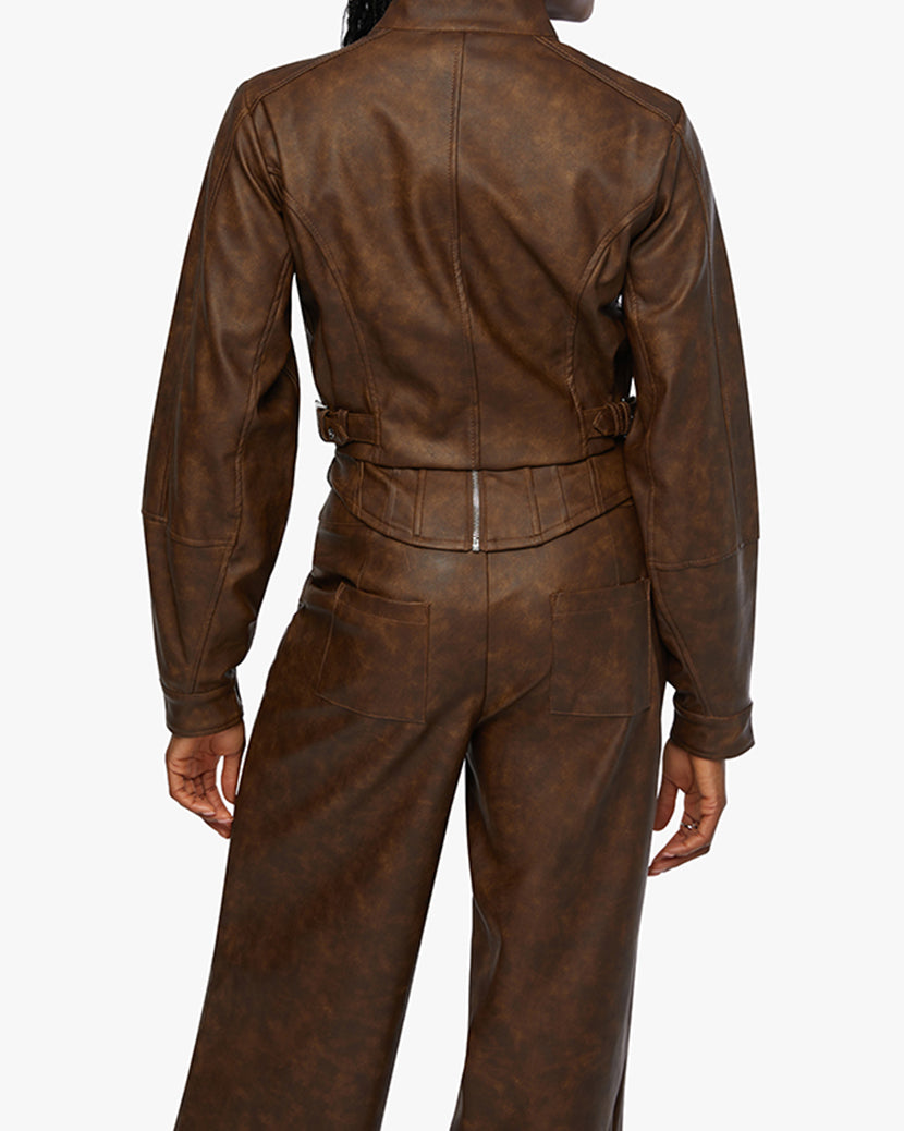 Cropped Moto Jacket