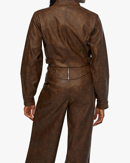 Cropped Moto Jacket